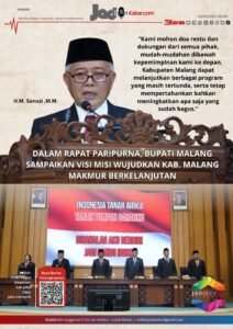 Ekoran  Dalam Rapat Paripurna, Bupati Malang Sampaikan Visi Misi Wujudkan Kab. Malang Makmur Berkelanjutan