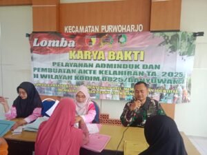 Wujudkan Identitas Kependudukan Melalui Karya Bhakti Pelayanan Adminduk bersama TNI bersinergi Dengan Pemda