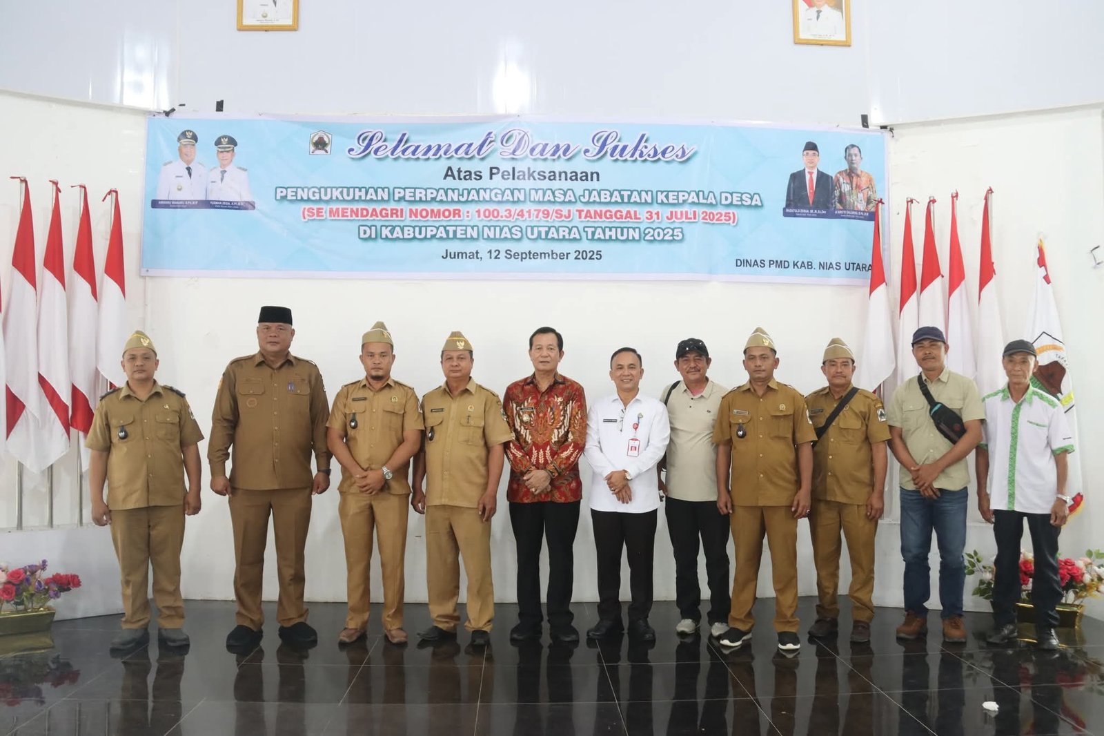37 Orang Kepala Desa Resmi Di Perpanjang Jabatan Oleh Bupati Nias Utara
