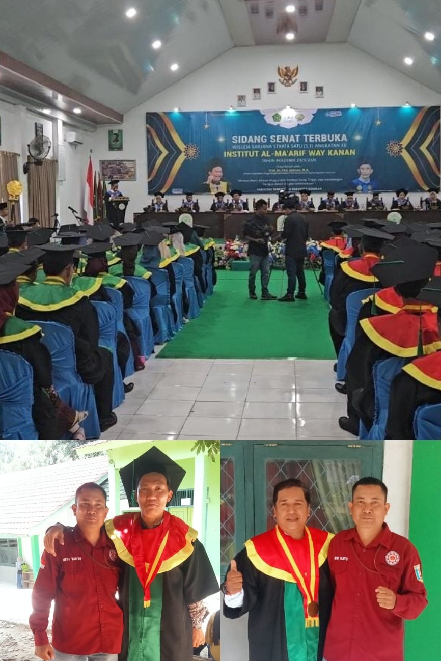 Institut Al Maarif Way Kanan Gelar Wisuda Angkatan ke-12, 142 Lulusan Siap Mengabdi untuk Negeri