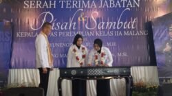 Pisah Sambut Kepala Lapas Perempuan Kelas IIA Malang, Walikota Malang Hadiri Serah Terima Jabatan