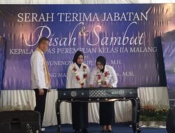 Pisah Sambut Kepala Lapas Perempuan Kelas IIA Malang, Walikota Malang Hadiri Serah Terima Jabatan