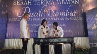 Pisah Sambut Kepala Lapas Perempuan Kelas IIA Malang, Walikota Malang Hadiri Serah Terima Jabatan