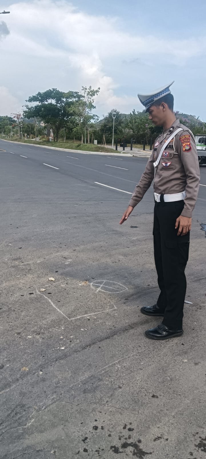Pelajar Meninggal Dunia Akibat Kecelakaan di Depan Sirkuit Mandalika, Sat Lantas Polres Loteng Lakukan Olah TKP