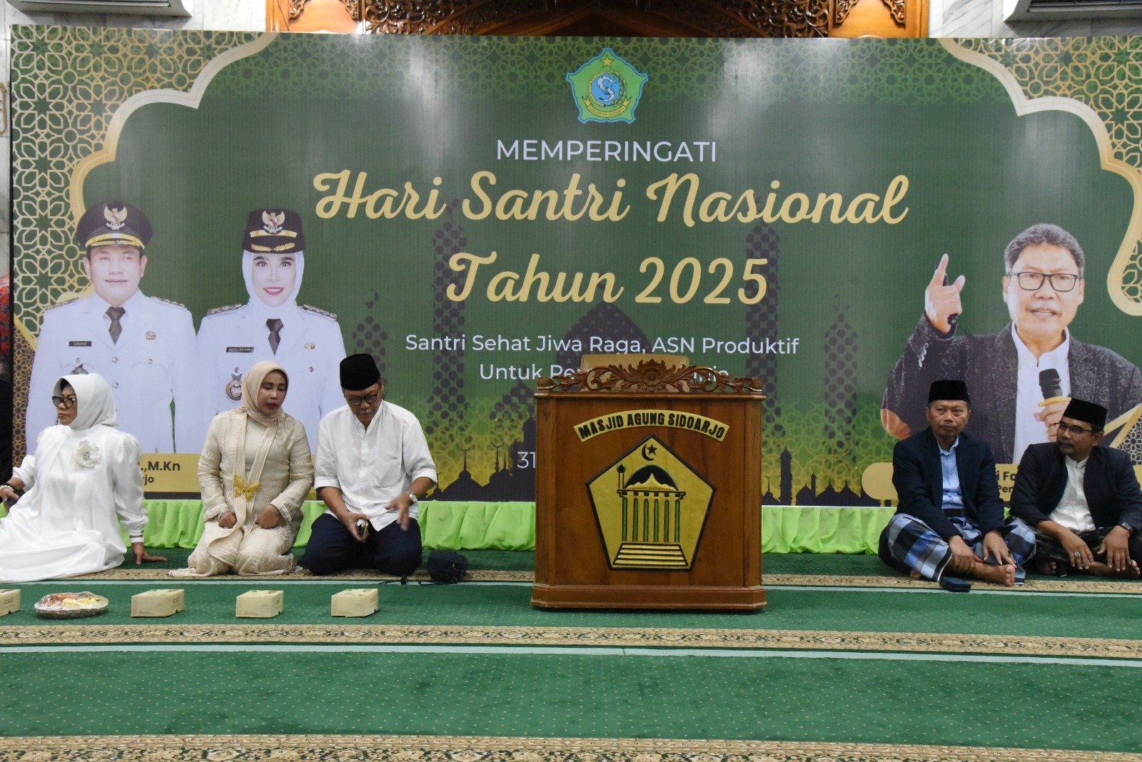 Wabup Sidoarjo dan Ribuan ASN Gelar Tabligh Akbar di Masjid Agung, Peringati Hari Santri 2025