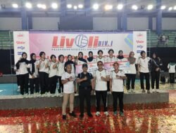 Tim voli Putri Mabes TNI juara 3 Livoli Divisi 1Tahun 2025