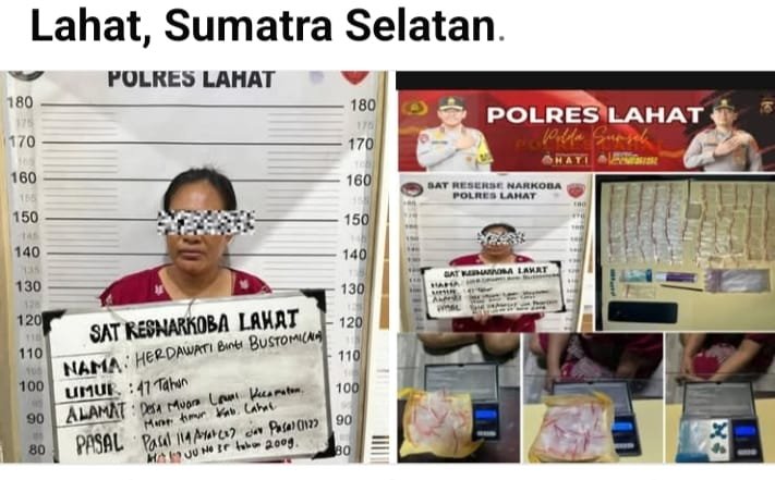 Heboh di Lahat ” Seorang Ibu Rumah Tangga Simpan Puluhan Paket Sabu dan Ekstasi, Uang Rp 20 Juta Ikut Diamankan Jajaran Polres Lahat