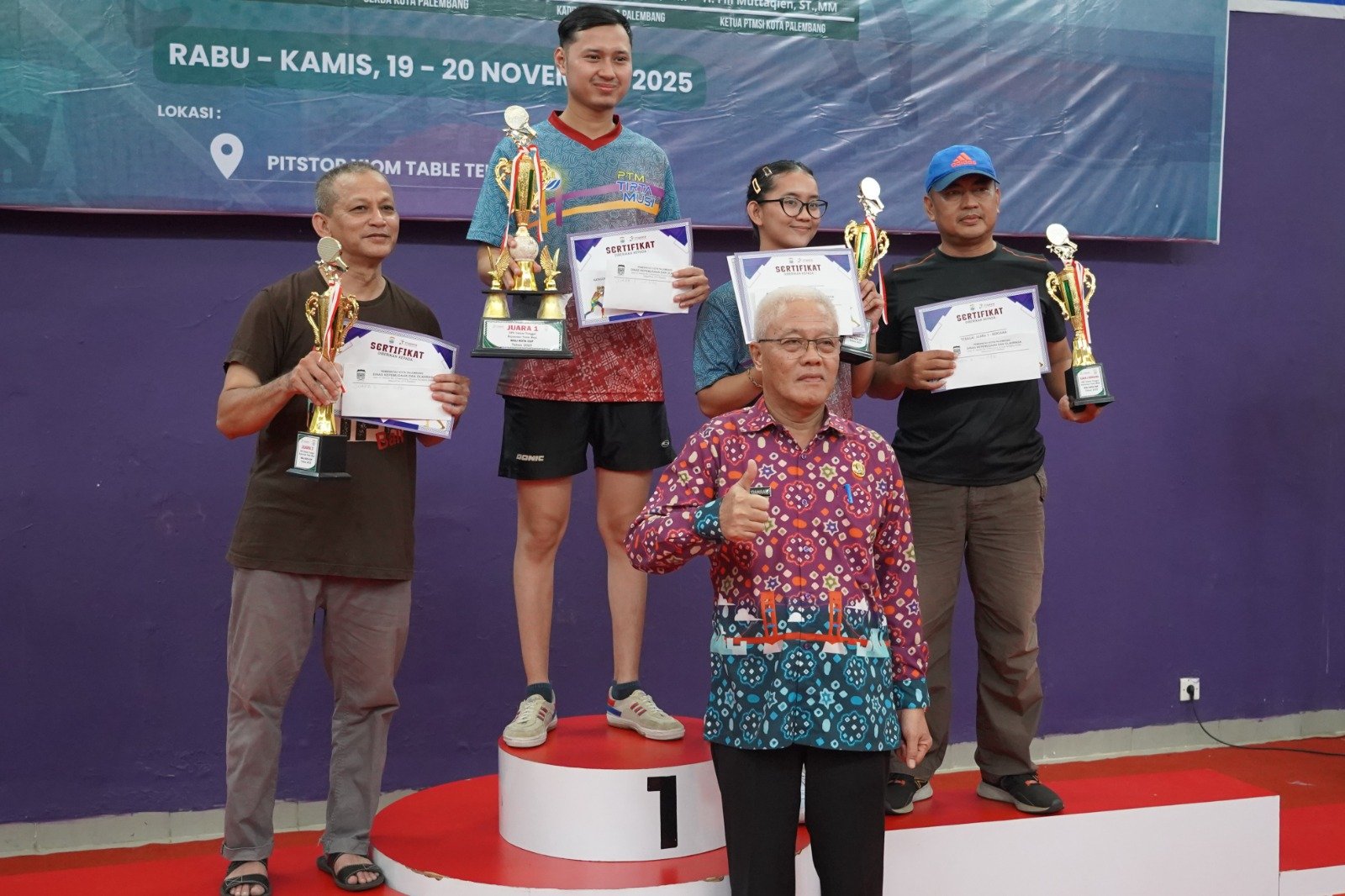 Turnamen Tenis Meja Wali Kota Palembang Cup 2025 Sukses di gelar, Diharapkan Jadi agenda tahunan