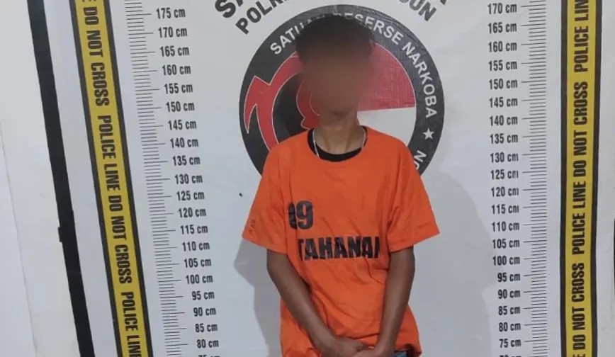 Pelajar 15 Tahun Ditangkap Bawa Ganja dan Sabu Saat Razia Balap Liar di Simalungun