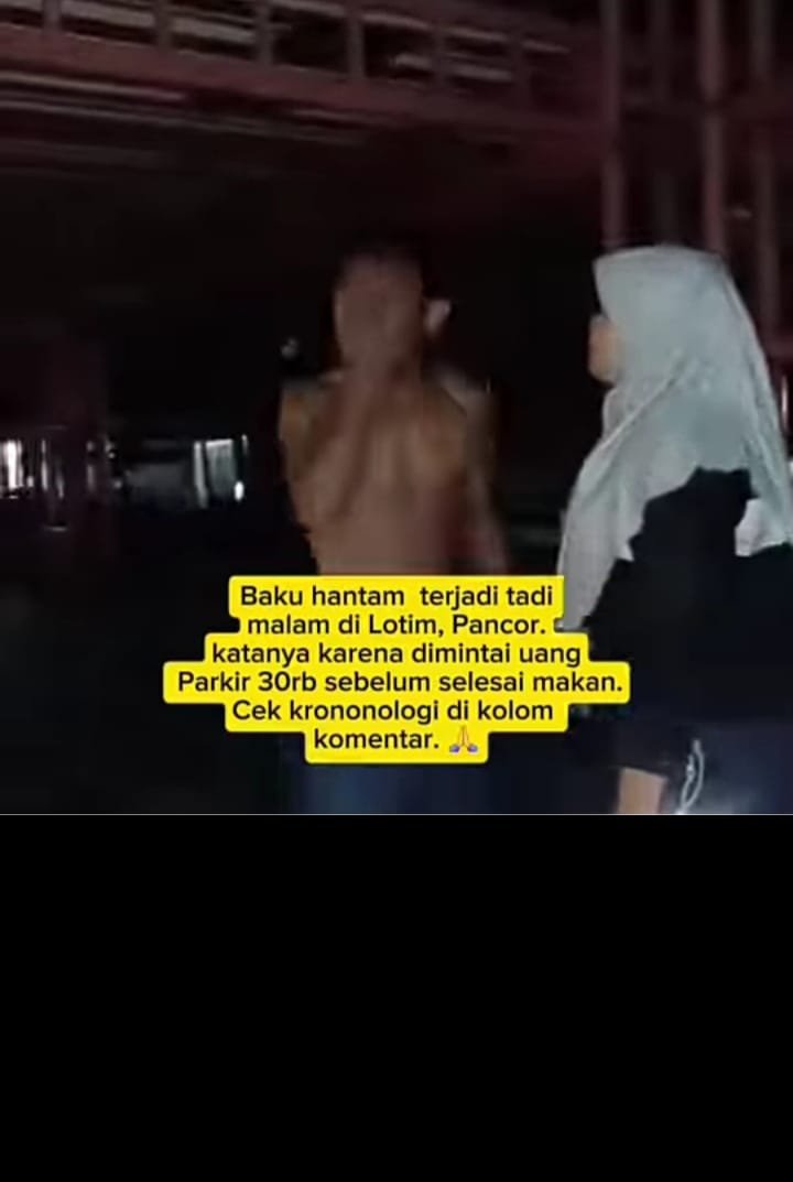 Wanita ini Di Pukul Oknum Mengaku Petugas Parkir di Taman Pancor.