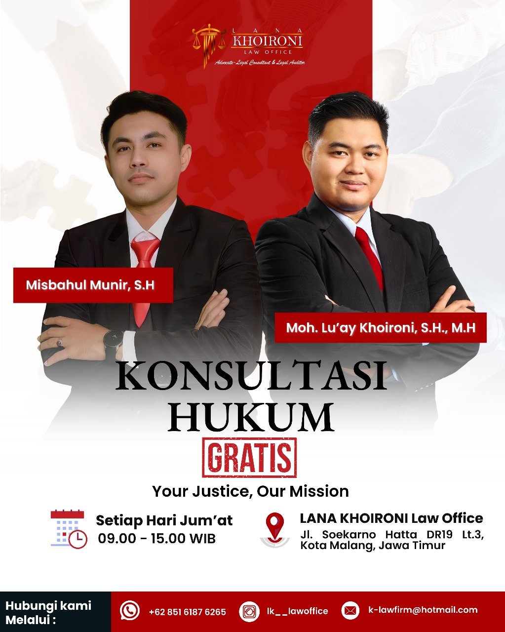Konsultasi Hukum Gratis, Inisiatif Dua Pengacara Muda Demi Keadilan Sosial di Indonesia