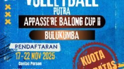 Antusiasme Pemuda Karang Taruna Desa Balong Sambut Turnamen Bola Voli Appasse're Cup II se-Kabupaten Bulukumba