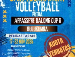 Antusiasme Pemuda Karang Taruna Desa Balong Sambut Turnamen Bola Voli Appasse’re Cup II se-Kabupaten Bulukumba