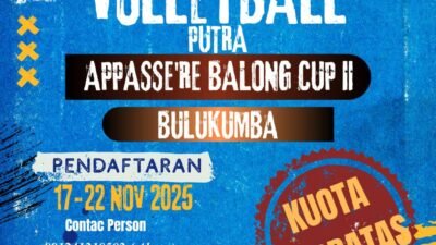 Antusiasme Pemuda Karang Taruna Desa Balong Sambut Turnamen Bola Voli Appasse're Cup II se-Kabupaten Bulukumba