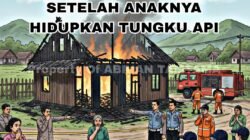 LANSIA TERBAKAR BERSAMA RUMAHNYA SETELAH ANAKNYA HIDUPKAN TUNGKU API