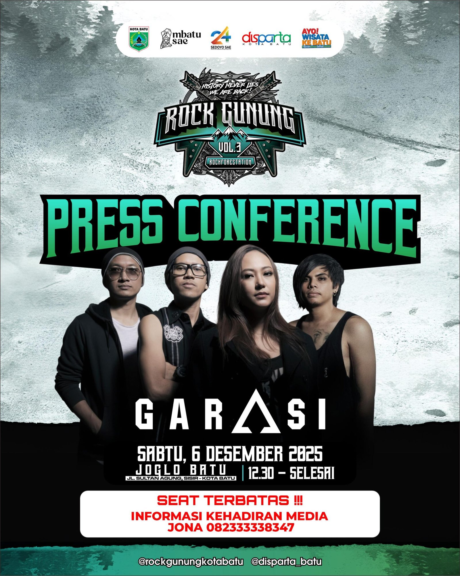 Rock Gunung Vol. 3 “ROCKFORESTATION” Guncang Kota Batu, GARASI Jadi Magnet Utama