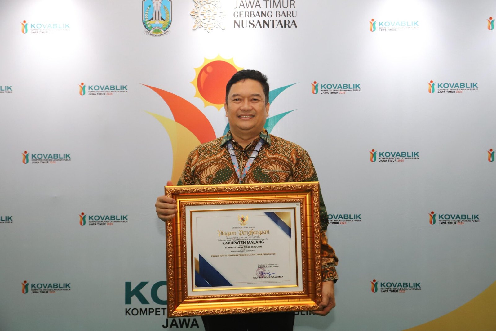 Inovasi SABER ATS Kabupaten Malang Masuk Top 45 Kovablik 2025, Jejak Panjang Melawan Putus Sekolah