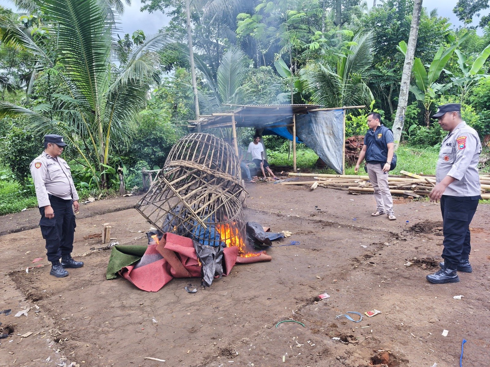 Arena Sabung Ayam Dibakar, Polisi Tegaskan Komitmen Berantas Judi
