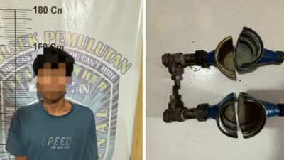 Pemuda 21 Tahun Nekat Curi Water Meter PDAM, Polisi Polsek Pemulutan Ogan Ilir Berhasil Mengamankan Pelaku
