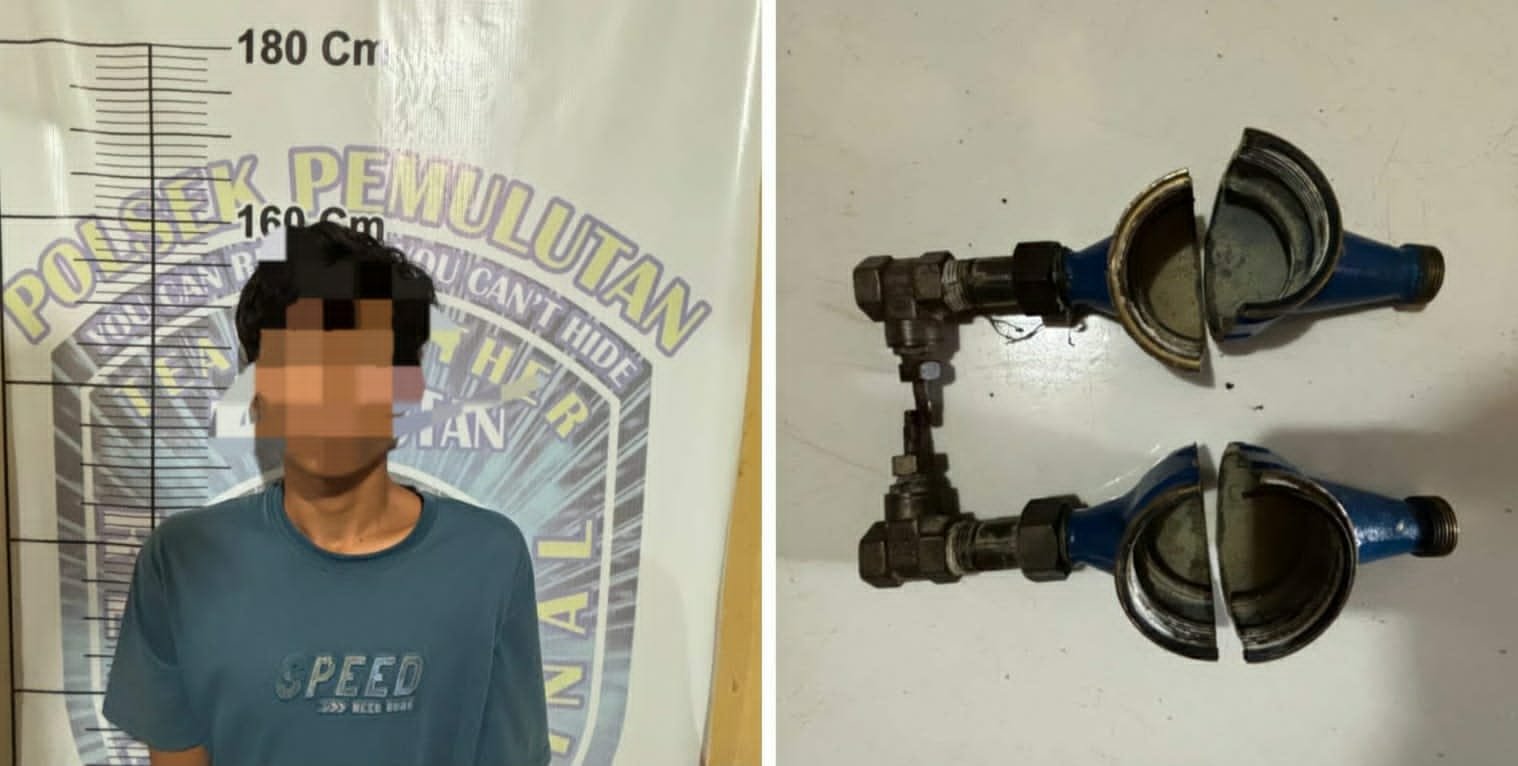 Pemuda 21 Tahun Nekat Curi Water Meter PDAM, Polisi Polsek Pemulutan Ogan Ilir Berhasil Mengamankan Pelaku
