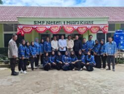 Polsek Muara Kuang Dampingi Kegiatan Pembagian Bantuan PIP oleh Anggota DPR RI di SMP Negeri 1 Muara Kuang