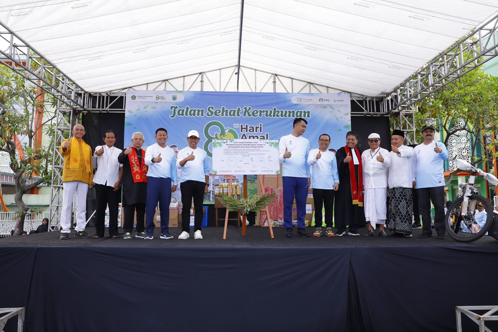 Deklarasi Kerukunan dan Jalan Sehat Tandai HAB Kemenag ke-80 di Kota Batu
