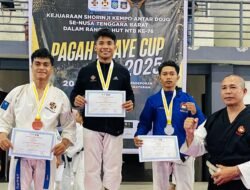 Personel Polres Loteng Ukir Prestasi, Bripda Rizkiawan Juara I Kempo Se-NTB