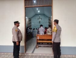 Kapolres Ogan Ilir Melalu Polsek Rantau Alai, Pastikan Keamanan dan Kenyamanan Jemaat Perayaan Natal di Gereja Stasi Santo Zakaria
