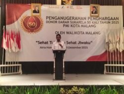 PMI Kota Malang Anugerahkan Penghargaan Pendonor 50 Kali