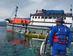 Gerak Cepat Ditpolairud Polda NTB Lakukan SAR dan Amankan Kapal Kandas di Perairan Gili Lawang