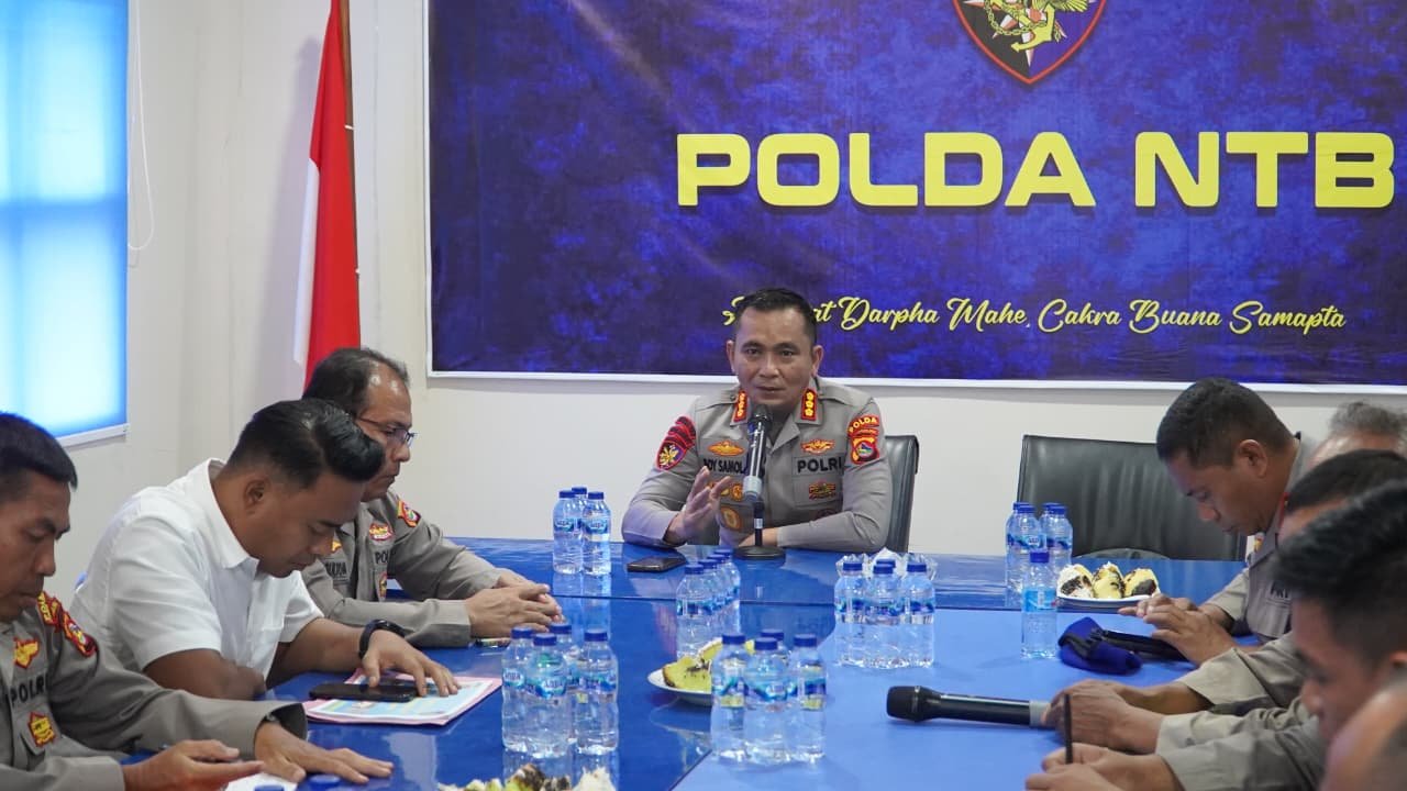 Ditpolairud Polda NTB Gelar Analisa dan Evaluasi Kinerja Bersama Kasat Polairud Polres Jajaran dan Komandan Kapal Polisi.