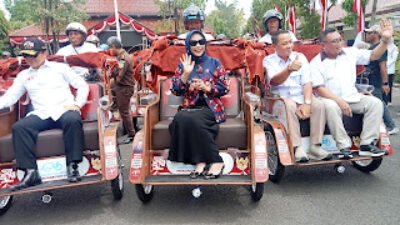 200 Becak Listrik Mengaspal di Sidoarjo, Negara Hadir untuk Pembecak Lansia