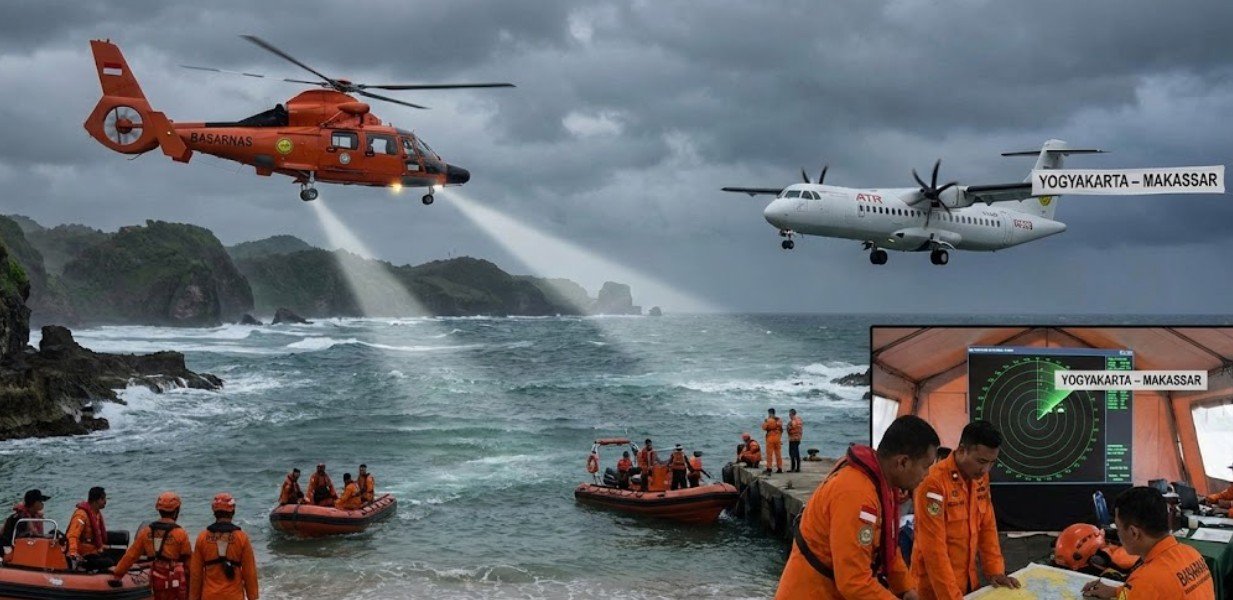 Pesawat ATR Rute Yogyakarta–Makassar Hilang Kontak di Sulsel, Basarnas Aktifkan Operasi SAR