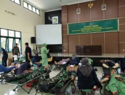 Persit KCK Bersama Kodim 0615 Kuningan Wujudkan Kepedulian Sosial Lewat Donor Darah Serentak