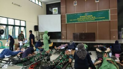 Persit KCK Bersama Kodim 0615 Kuningan Wujudkan Kepedulian Sosial Lewat Donor Darah Serentak