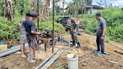 TMMD ke-127 Bangun Sumur Bor di Dusun II Silou Raya, TNI dan Warga Perkuat Akses Air Bersih