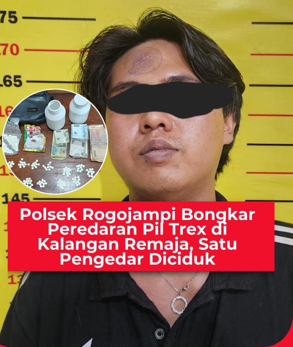 Polsek Rogojampi Bongkar Peredaran Pil Trex di Kalangan Remaja, Satu Pengedar Diciduk