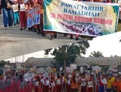 Siswa-Siswi Sekolah Dasar Negeri 0912258 Bangun Antusias Sambut Bulan Suci Ramadhan 1447 H Dengan Kegiatan Pawai Tarhib