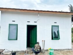 Semangat TMMD Ke-127, Satgas Kodim Simalungun Rampungkan Pembangunan Rumah Warga di Nagori Bahapal