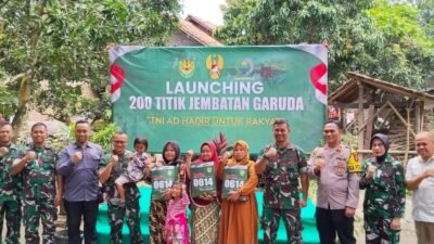 Dandim 0614/Kota Cirebon Dampingi Danrem 063/SGJ Resmikan Jembatan Perintis Garuda Sumurwuni