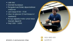 Lowongan Kerja Surabaya: Quicklin Buka Kesempatan Teknisi Cuci/Salon Mobil, Gaji Hingga Rp3 Juta