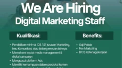 Lowongan Kerja Digital Marketing Staff, Terbuka untuk Lulusan D3/S1, Simak Kualifikasinya