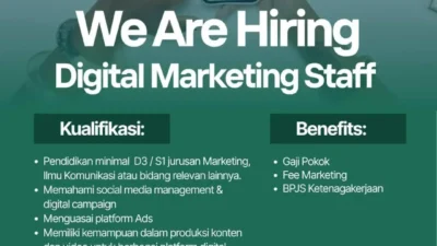 Lowongan Kerja Digital Marketing Staff, Terbuka untuk Lulusan D3/S1, Simak Kualifikasinya
