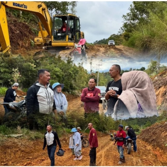 Bupati Monadi Terjun Langsung, Perbaikan Jalan Renah Pemetik Dikebut