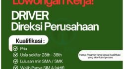 Kayarasa Dapur Nusantara Buka Lowongan Driver Direksi Perusahaan, Cek Syaratnya!