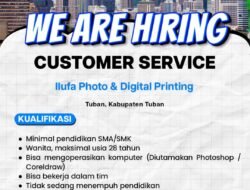 Lowongan Kerja Customer Service di Ilufa Photo & Digital Printing Tuban, Lulusan SMA/SMK Bisa Daftar