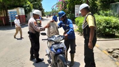 Lakukan Imbauan Keselamatan Kerja, Samapta Polres Bangkalan Perketat Pengamanan di PT ASSI