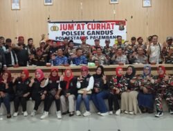 Curhat Jumat Gandus, Kapolsek Bersama Camat dan Lurah Mengajak Ormas dan masyarakat untuk menjaga Kamtibmas