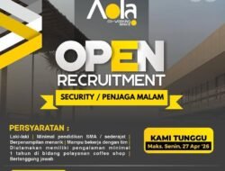 Aola Co-Working Space Buka Lowongan Security/Penjaga Malam, Fresh Graduate Dipersilakan Melamar
