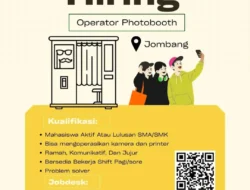 Lowongan Kerja Jombang: Dibutuhkan Operator Photobooth Part-Time
